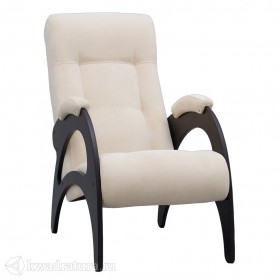 Кресло для отдыха Неаполь Модель 9 без лозы (Венге-эмаль/Ткань Ваниль Verona Vanilla) в Кедровом - kedrovyi.katalogmebeli.com | фото