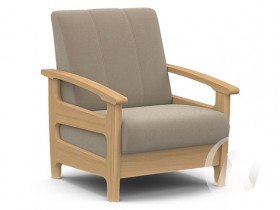 Кресло для отдыха Омега (бук лак/CATANIA LATTE) в Кедровом - kedrovyi.katalogmebeli.com | фото