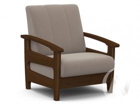Кресло для отдыха Омега (орех лак/CATANIA COCOA) в Кедровом - kedrovyi.katalogmebeli.com | фото
