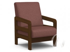 Кресло отдыха Вега-34 (орех лак/UNO BERRY) в Кедровом - kedrovyi.katalogmebeli.com | фото