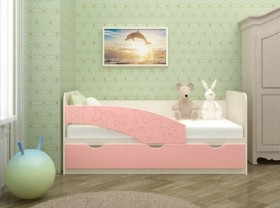 Кровать Бабочки 1,6м (Розовый металлик) в Кедровом - kedrovyi.katalogmebeli.com | фото
