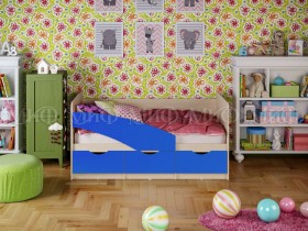 Кровать Бабочки 2,0м (Синий матовый) в Кедровом - kedrovyi.katalogmebeli.com | фото