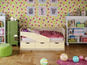 Кровать Бабочки 2,0м (Ваниль матовый) в Кедровом - kedrovyi.katalogmebeli.com | фото