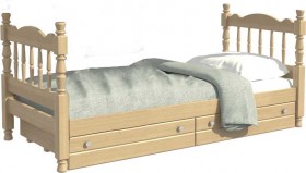 Кровать одинарная Аленка из массива сосны 800*1890 Сосна в Кедровом - kedrovyi.katalogmebeli.com | фото